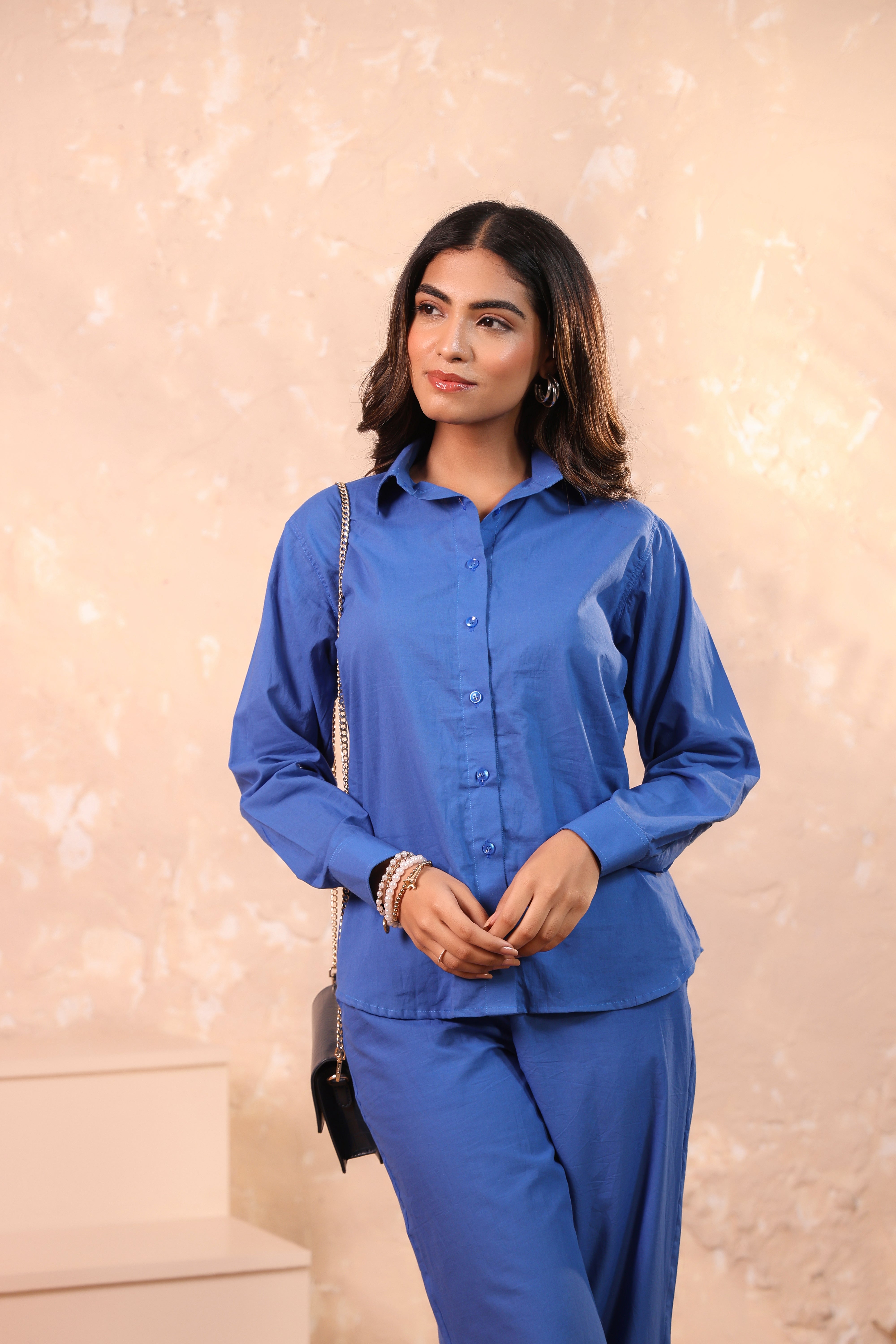 Sapphire Breeze – Shirted Coord Set